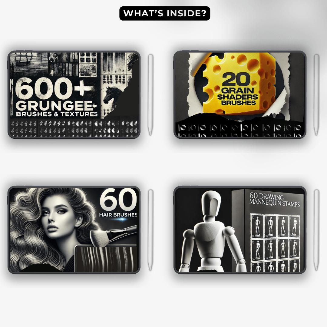 Procreate Mastery: The Ultimate 3800+ Brushes & Stamps Collection