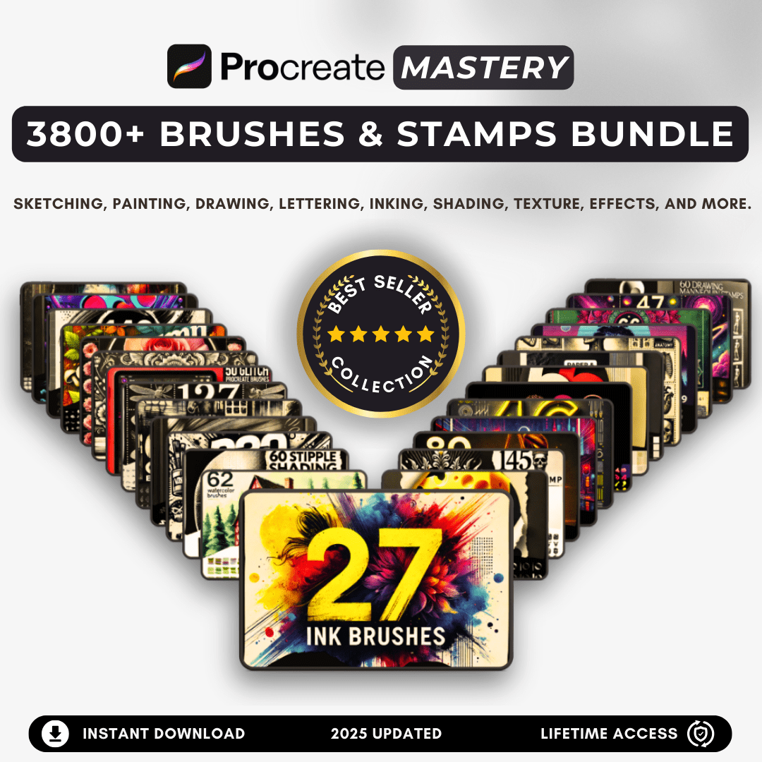 Procreate Mastery: The Ultimate 3800+ Brushes & Stamps Collection