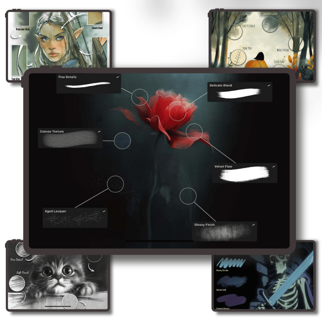Procreate Mastery: The Ultimate 3800+ Brushes & Stamps Collection