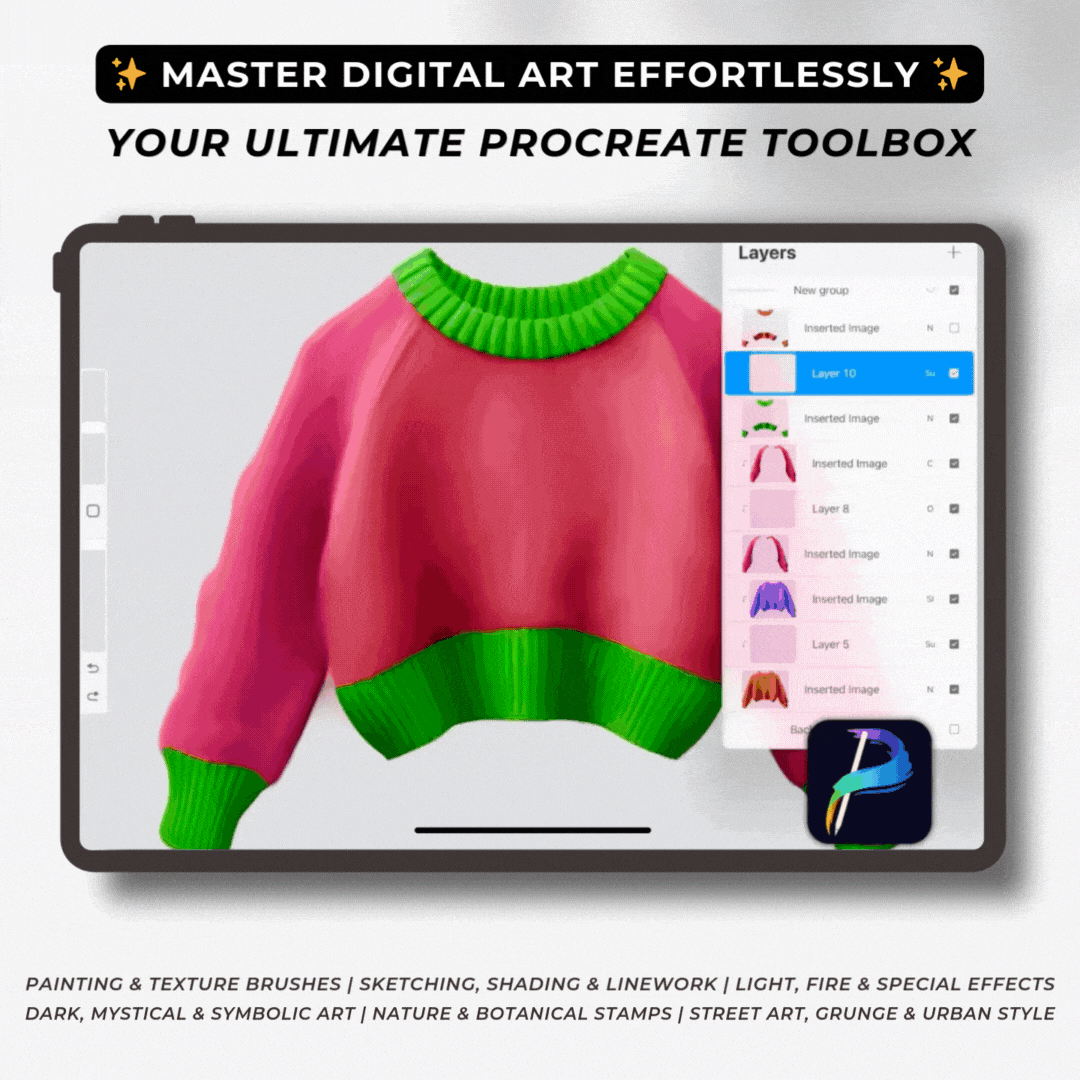 Procreate Mastery: The Ultimate 3800+ Brushes & Stamps Collection